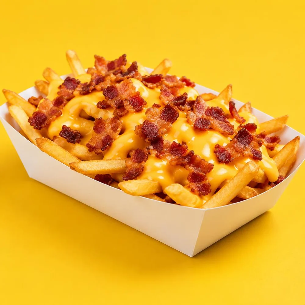 Fritas com Cheddar e Bacon — imagem ilustrativa